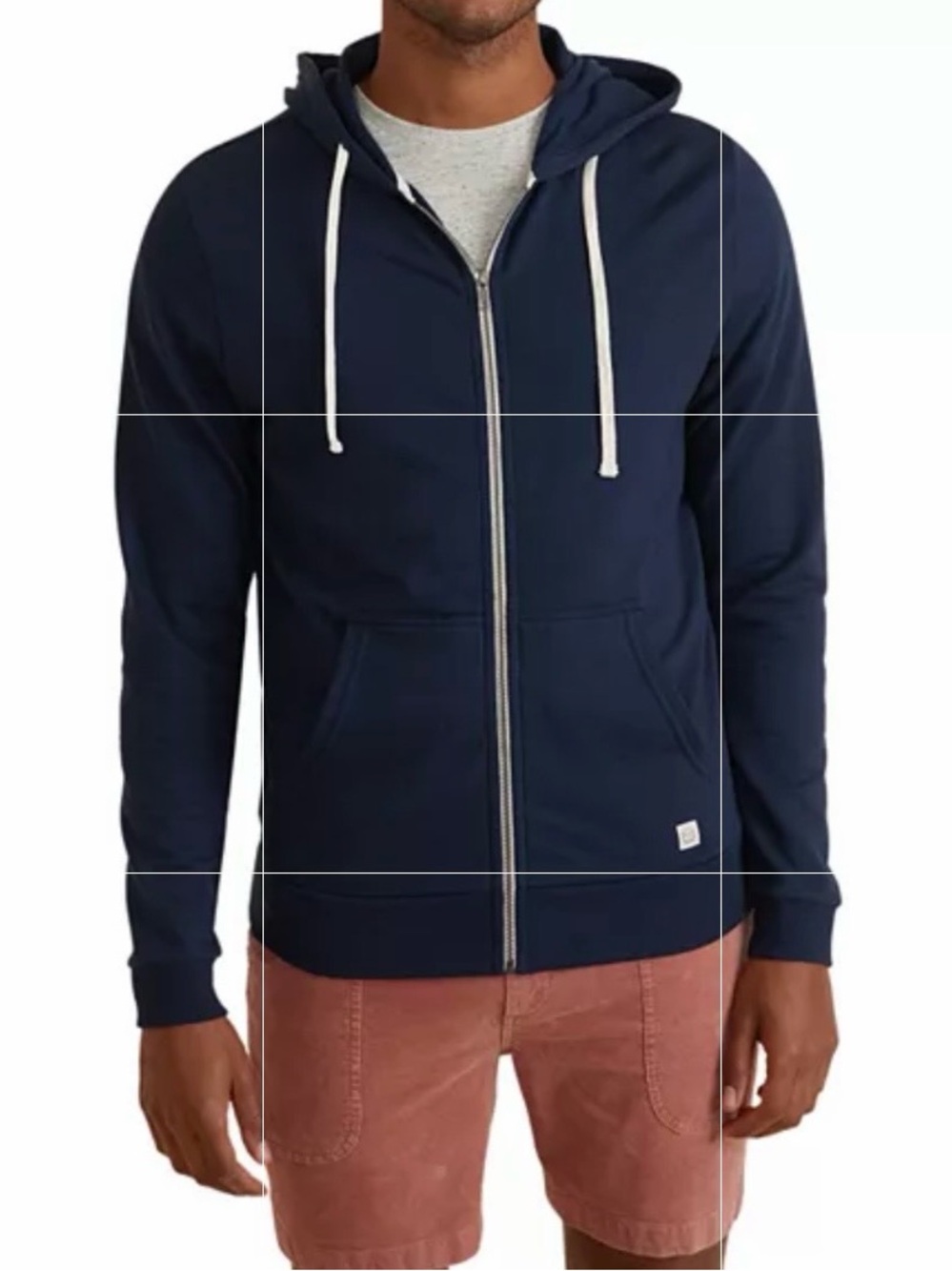 Marine Layer Men's Navy Full-Zip Afternoon Hoodie in True Navy NWOT Size Medium